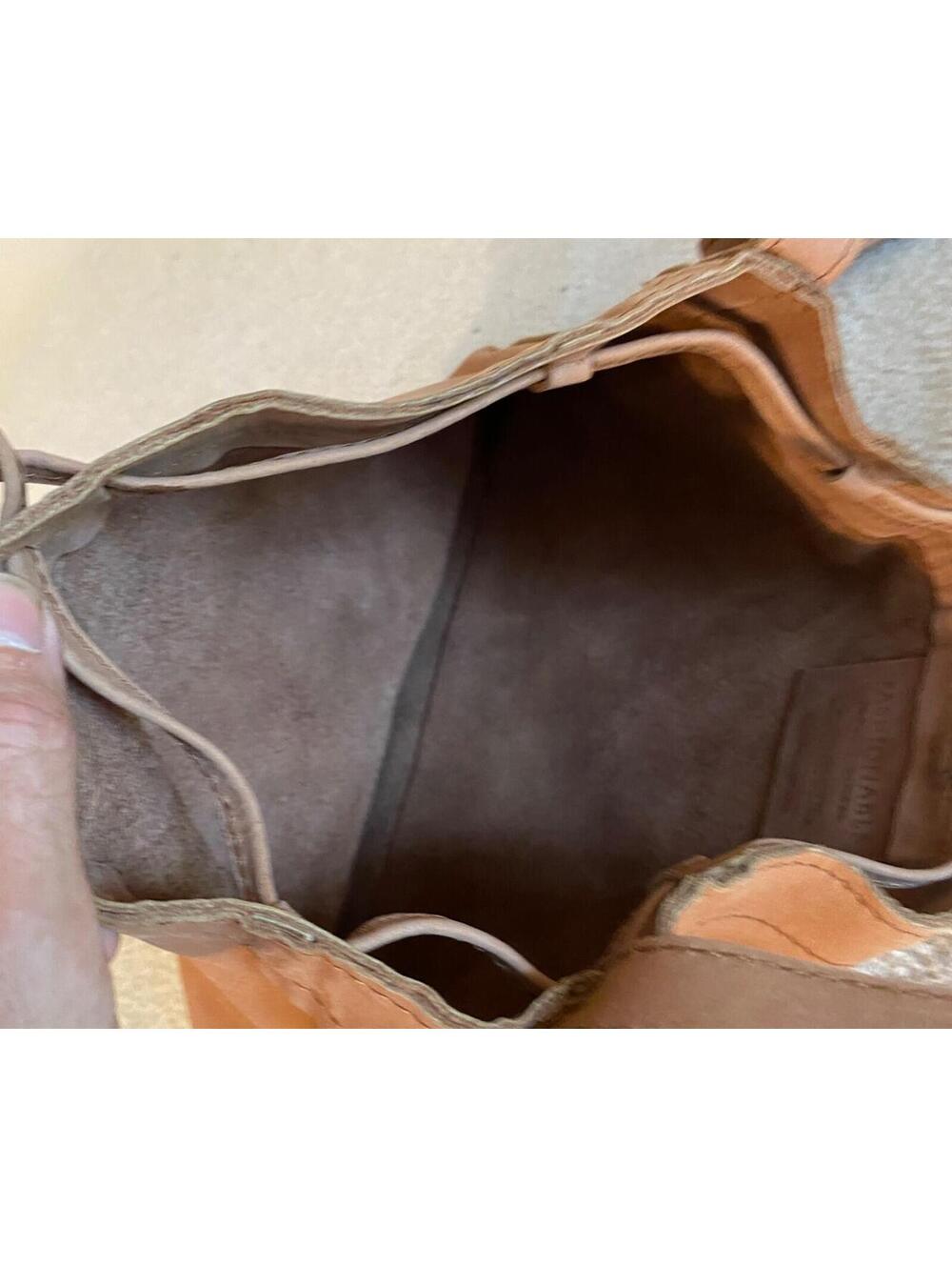 ABLE Handmade in Ethiopia Leather Crossbody Bag Purse 12.5"x11"x3.5" - Picture 4 of 8